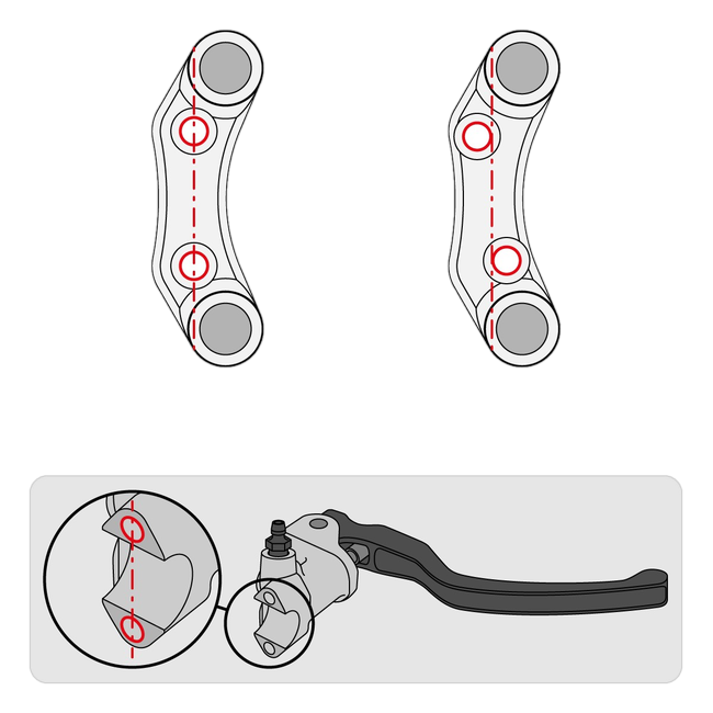 Lenkerschalter SuperSport rechts JetPrime Ducati Panigale V2 955 (20-24) JP SPDB 006 – für Mectronik-Dashboard, versetztes Lochbild