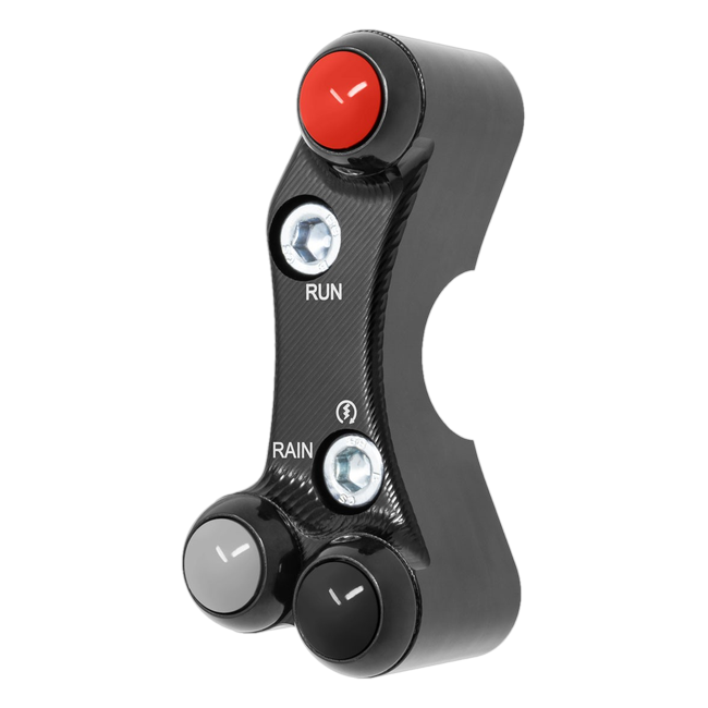 Lenkerschalter Superbike rechts JetPrime Ducati Panigale V4 R (23-24) JP SPDB 020M – für MoTeC-Dashboard, versetztes Lochbild