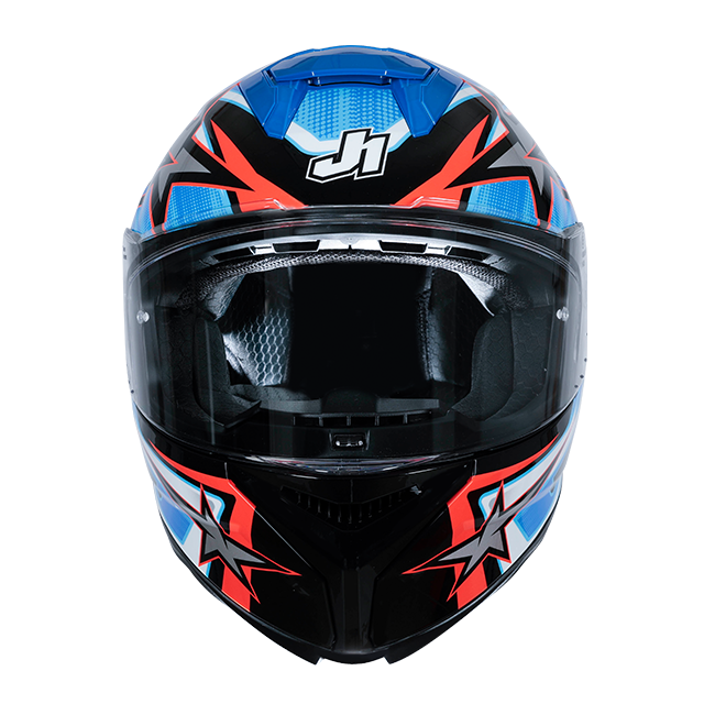 Just1 J-STR Helm Astro Rot / Blau / Schwarz Glanz 6030390112007