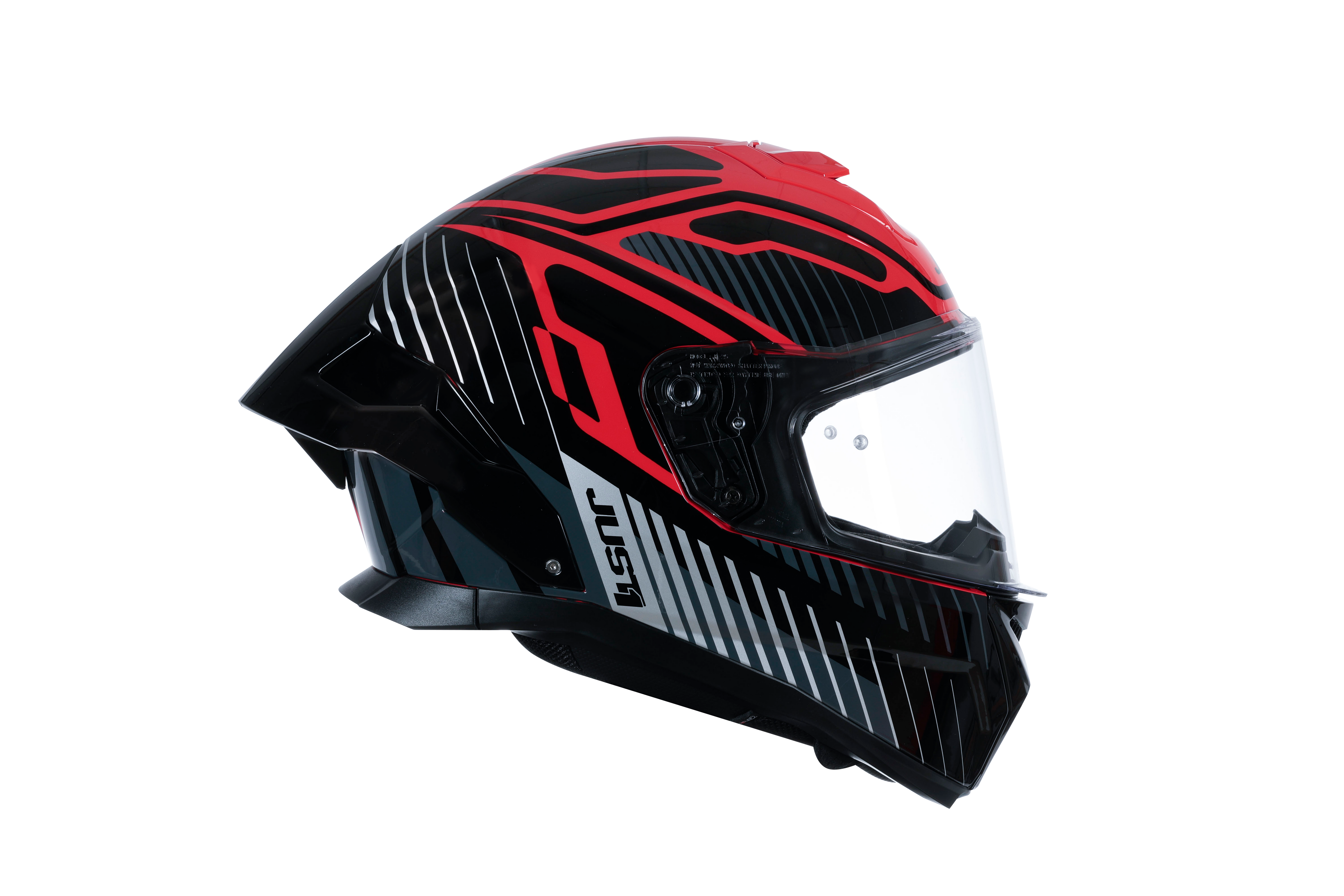 Just1 J-STR Helm Tactical Silber / Rot Glanz 6030390171003