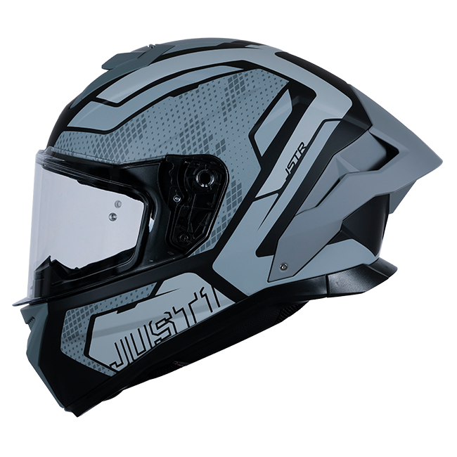 Just1 J-STR Helm Union Grau / Schwarz Matt 6030390201001