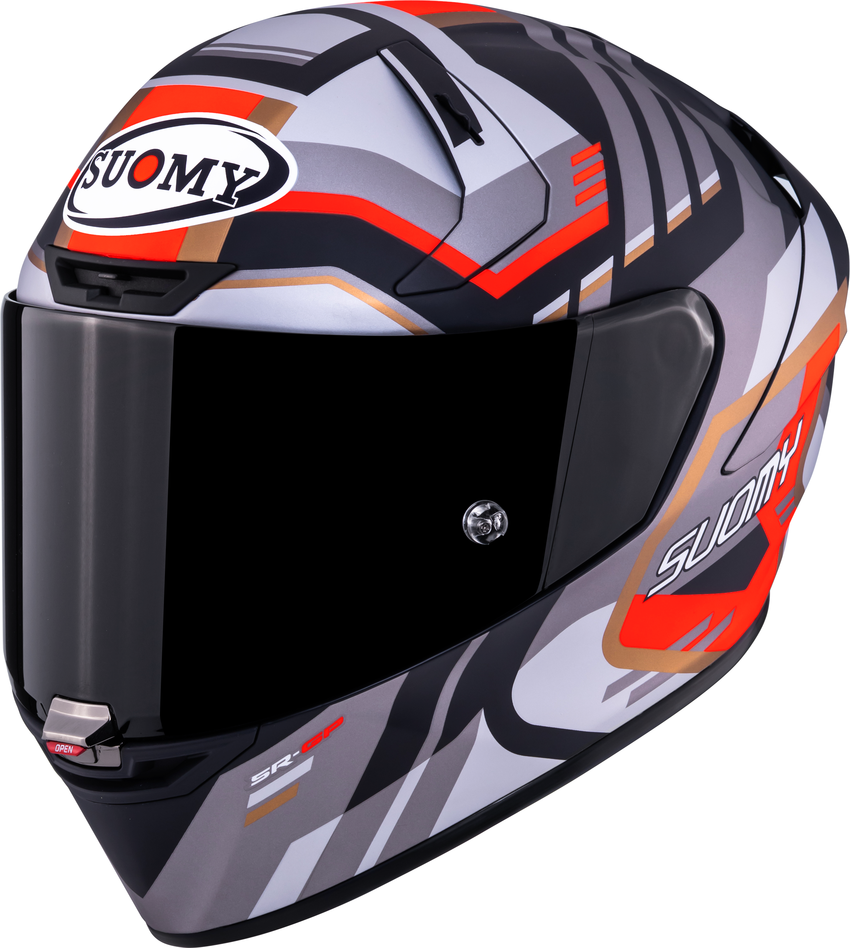 Suomy SR-GP Evo Helm Infrared Matt Grau/Rot/Schwarz K6S20025