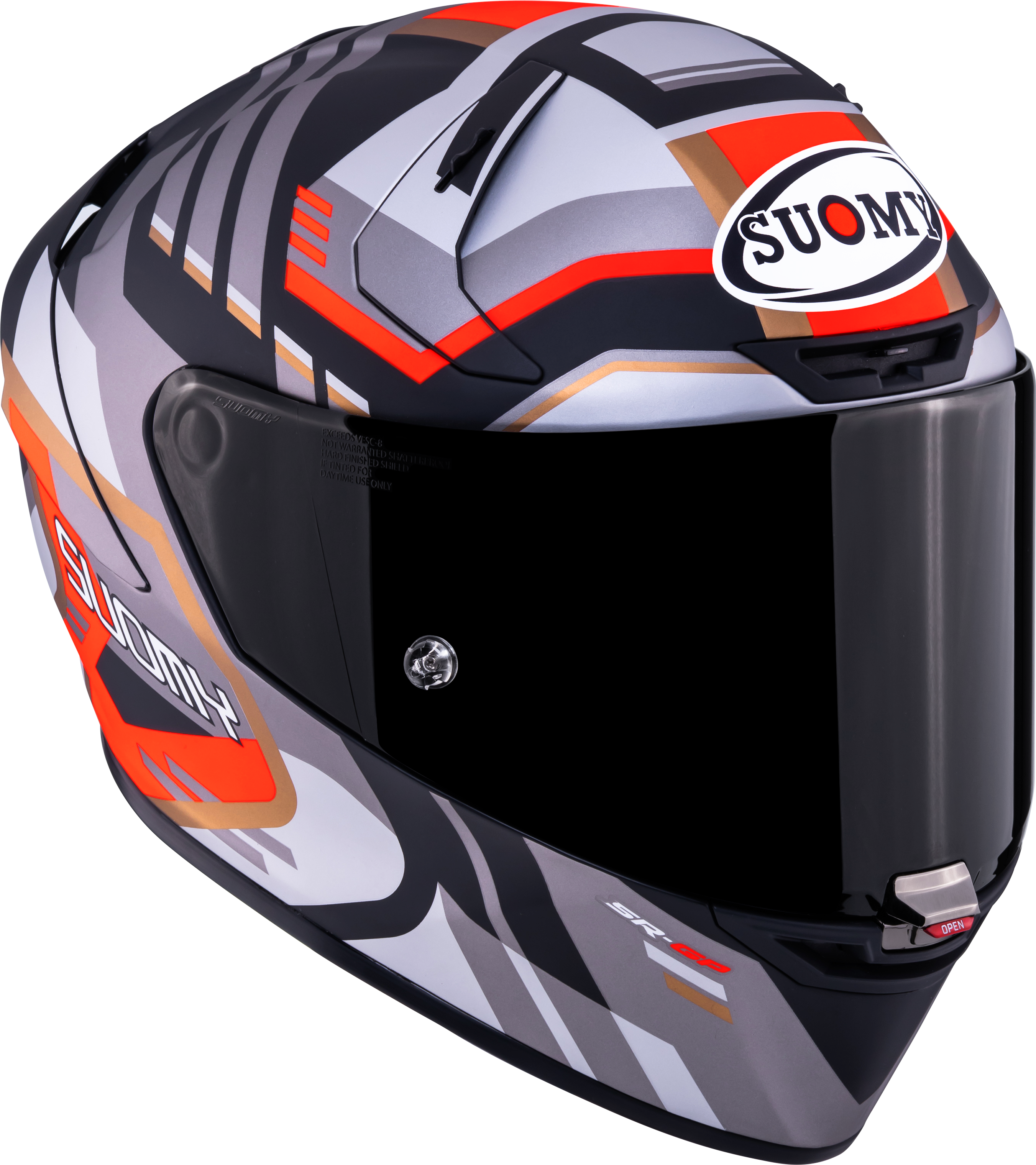 Suomy SR-GP Evo Helm Infrared Matt Grau/Rot/Schwarz K6S20025