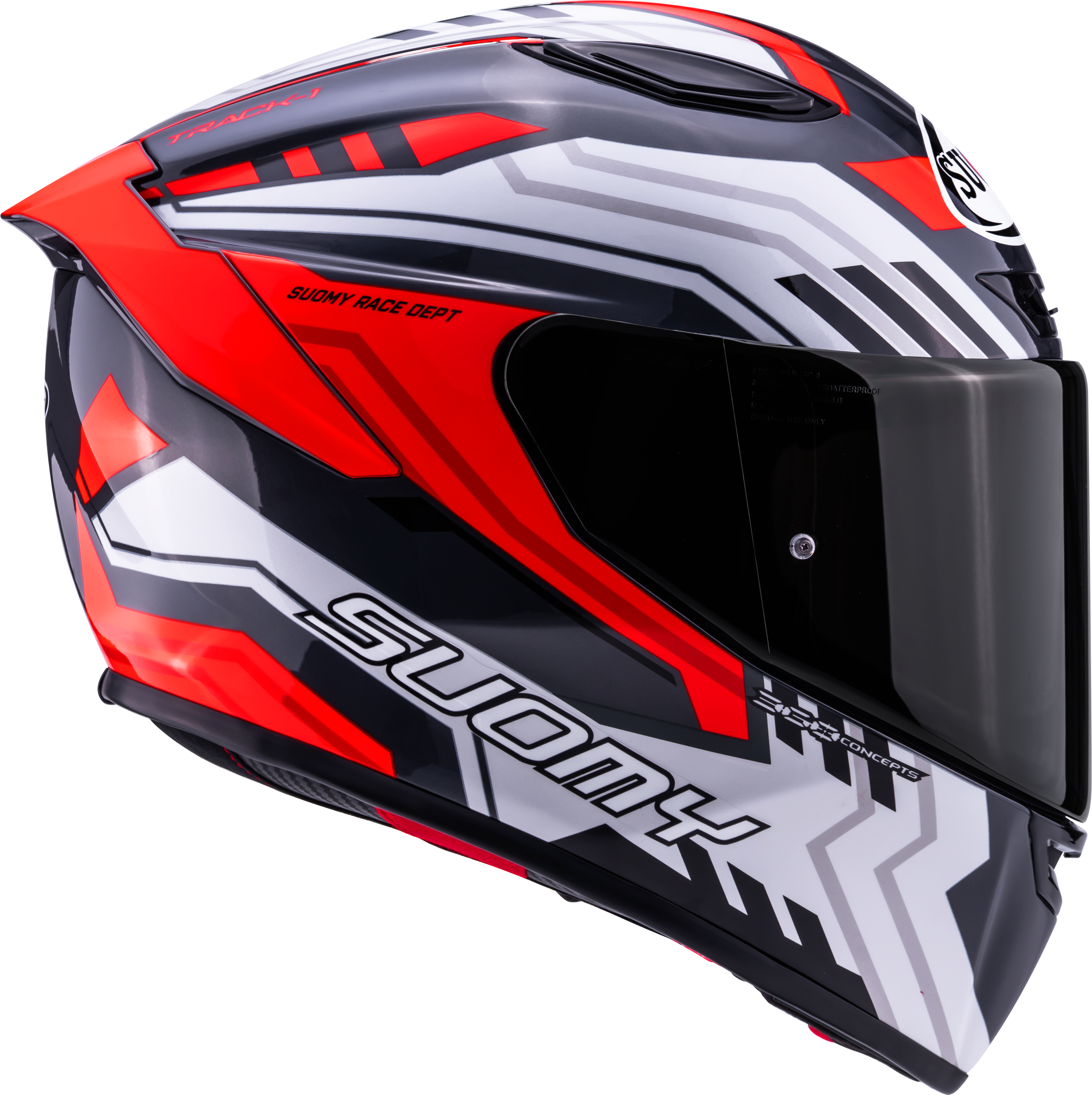 Suomy Track-1 Helm Framework Weiß/Rot K6T10022