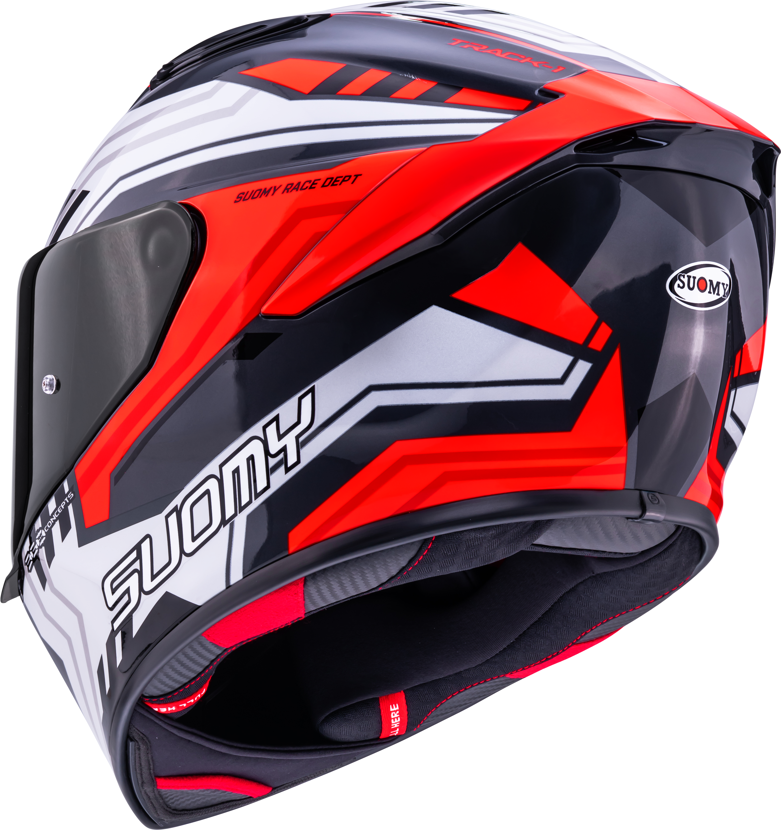 Suomy Track-1 Helm Framework Weiß/Rot K6T10022
