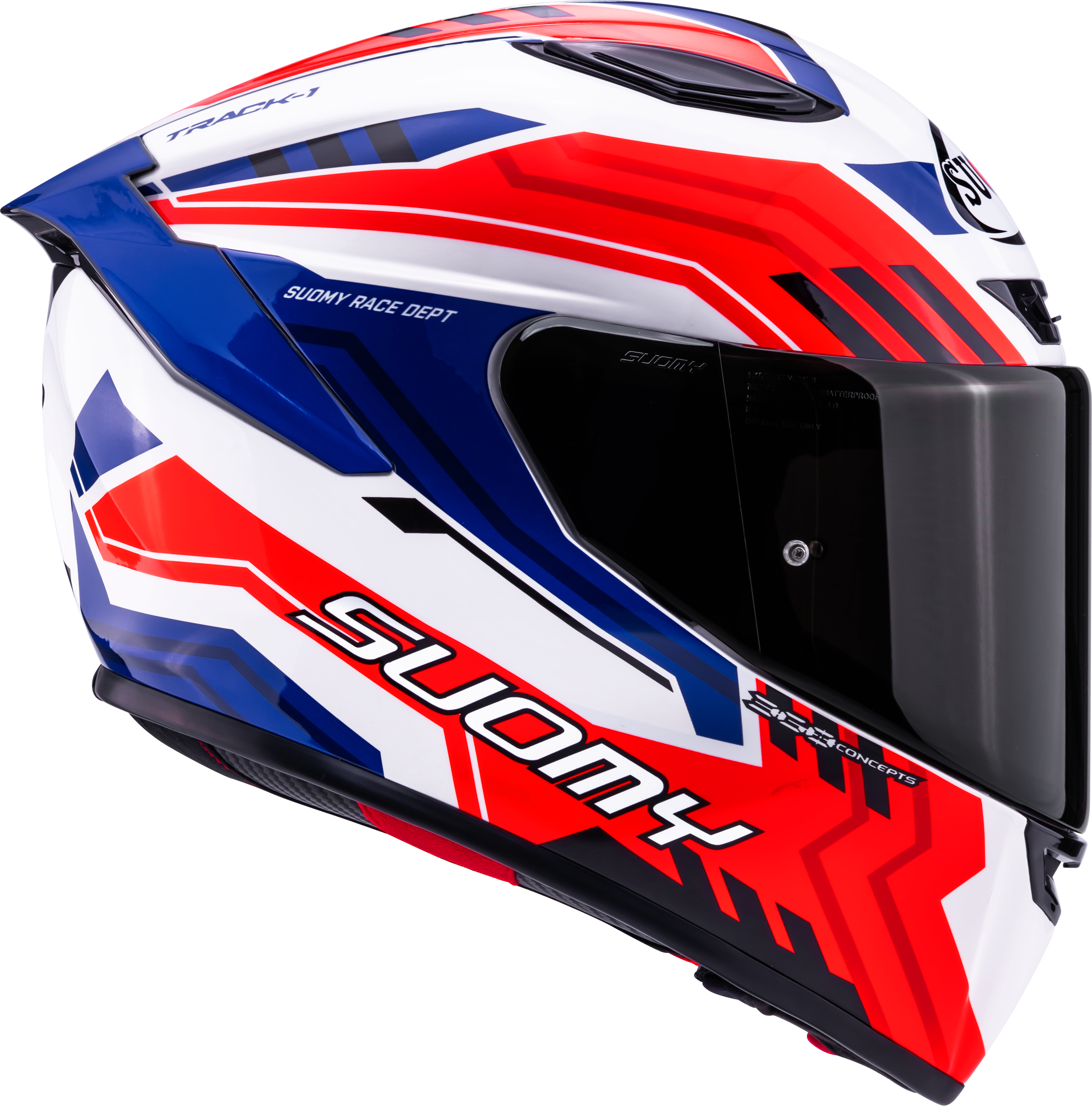 Suomy Track-1 Helm Framework Weiß/Rot/Blau K6T10023