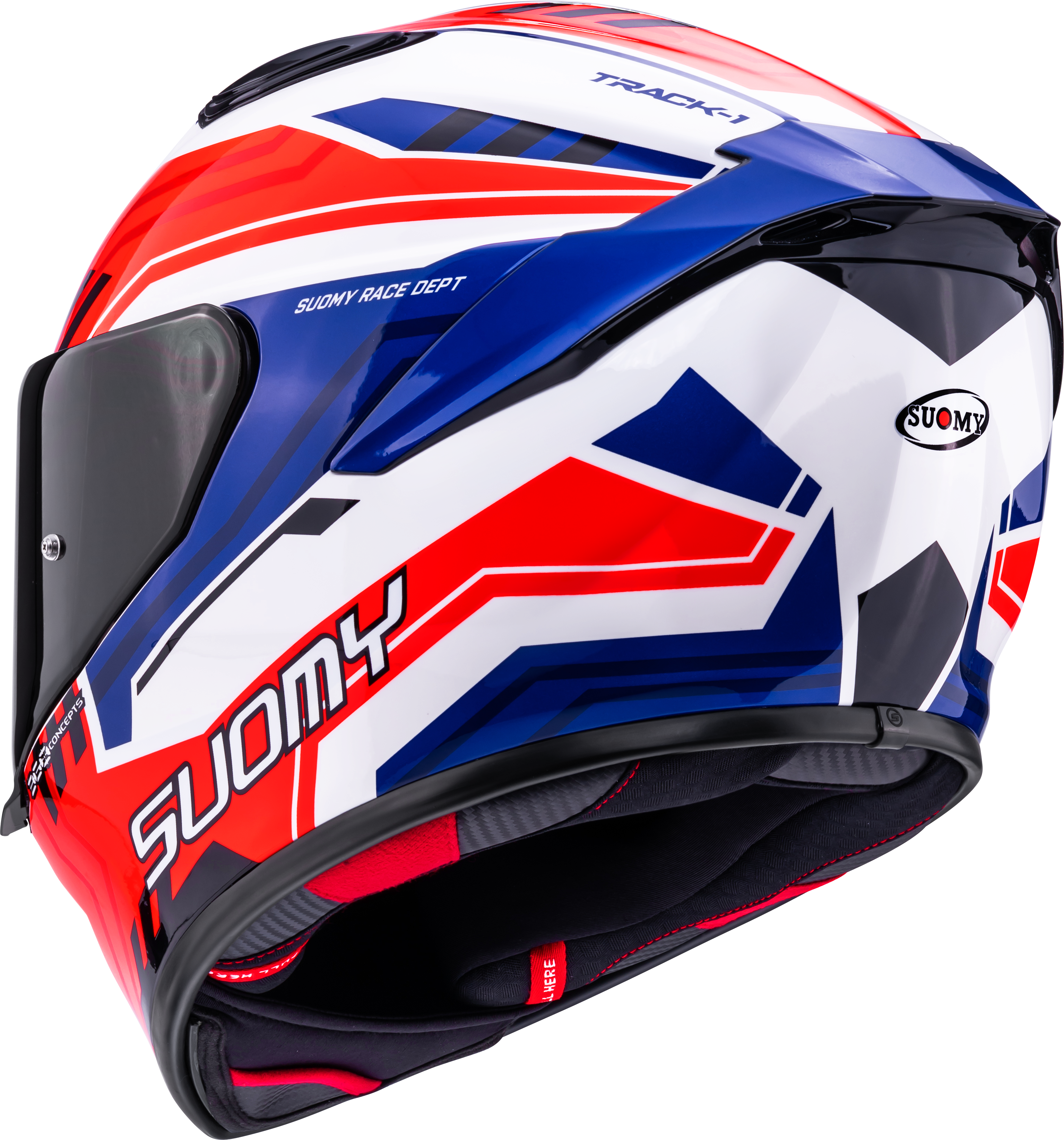 Suomy Track-1 Helm Framework Weiß/Rot/Blau K6T10023