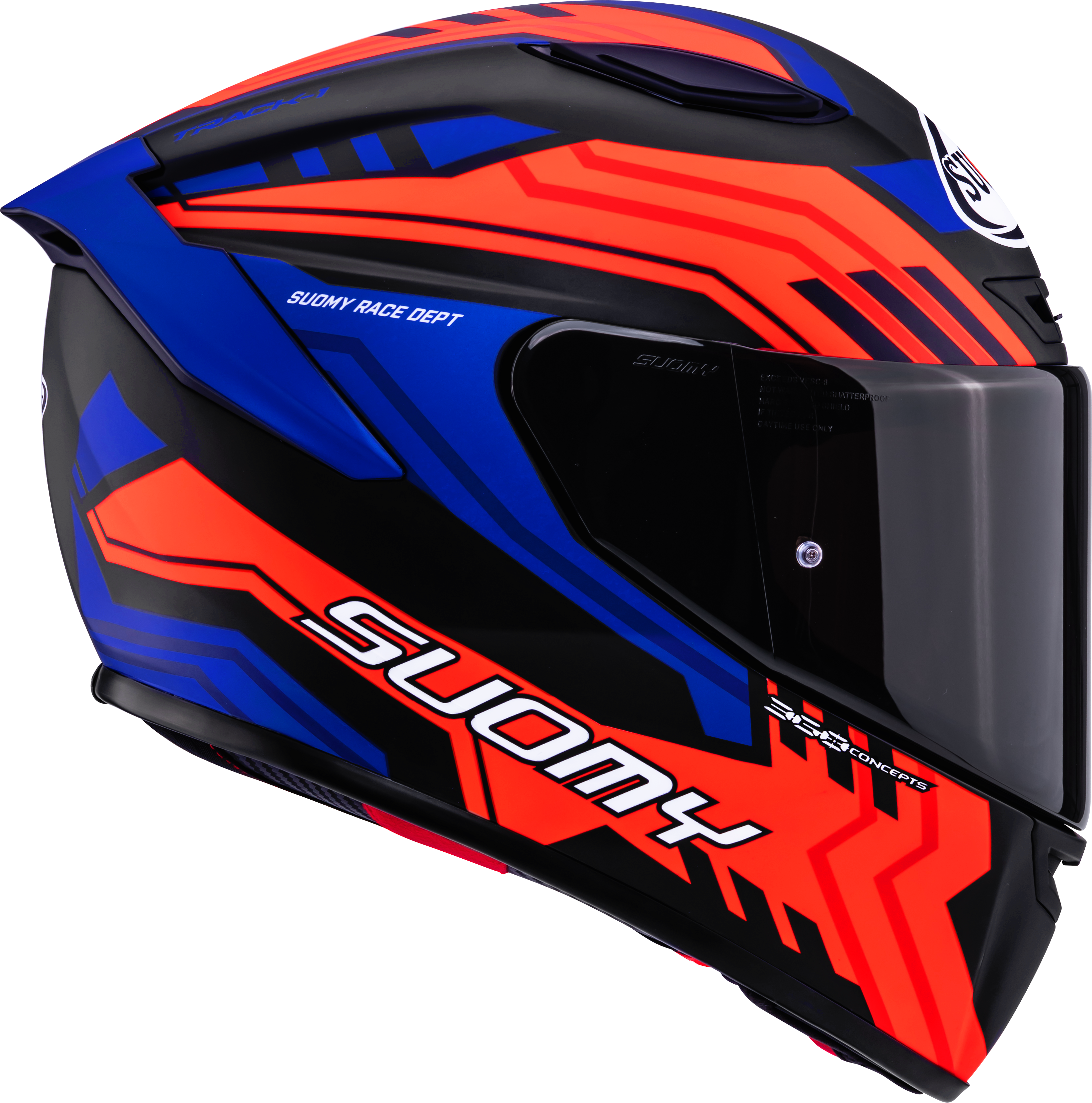 Suomy Track-1 Helm Framework Matt Schwarz/Rot/Blau K6T10024