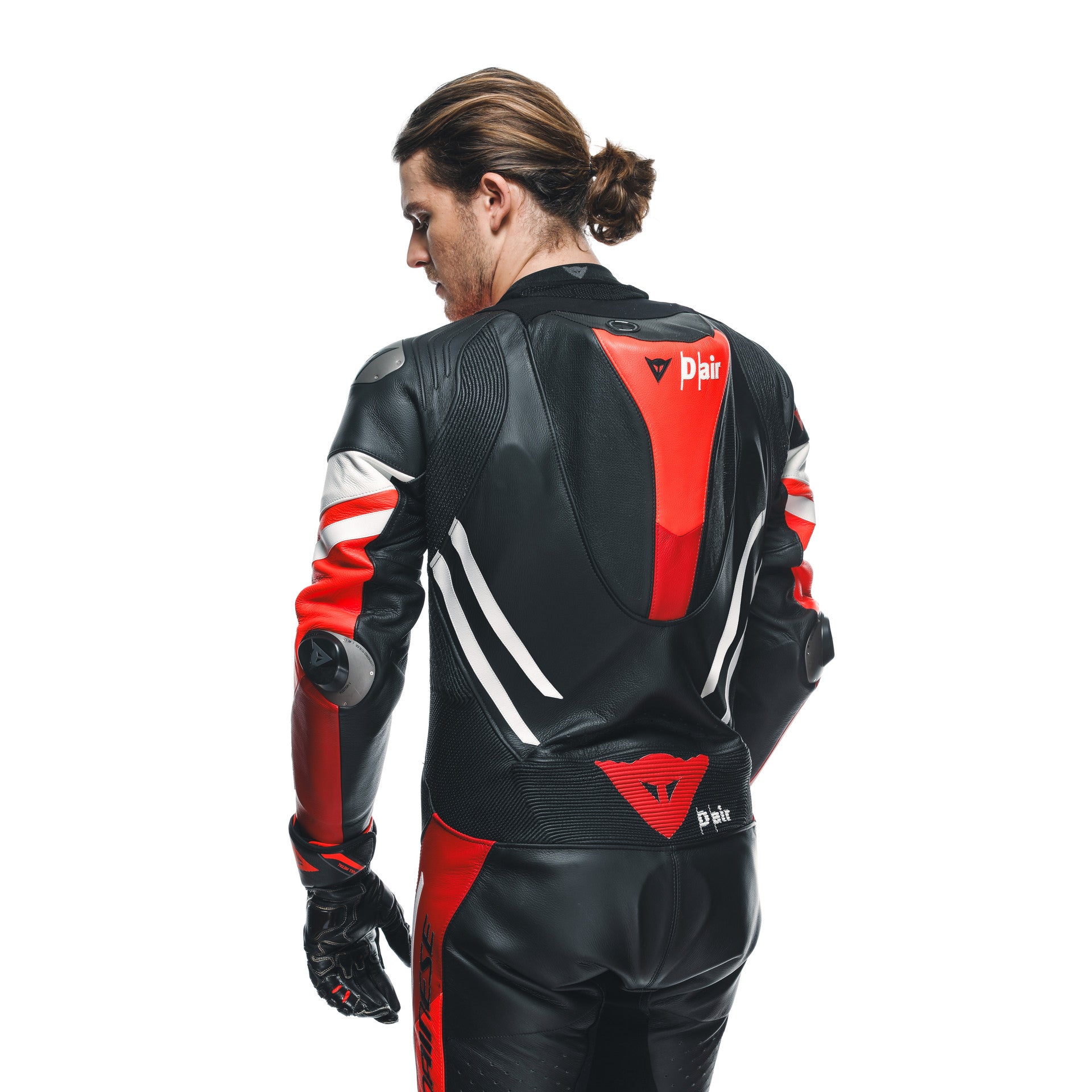 Dainese Misano 3 D-AIR® Einteiler Lederkombi – Perforierter Airbag Rennanzug | Herren | Rot