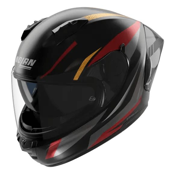 Nolan N60-6 Sport Helm Lesmo Schwarz / Rote / Anthrazit / Goldene Metalloberflächen Finish 353