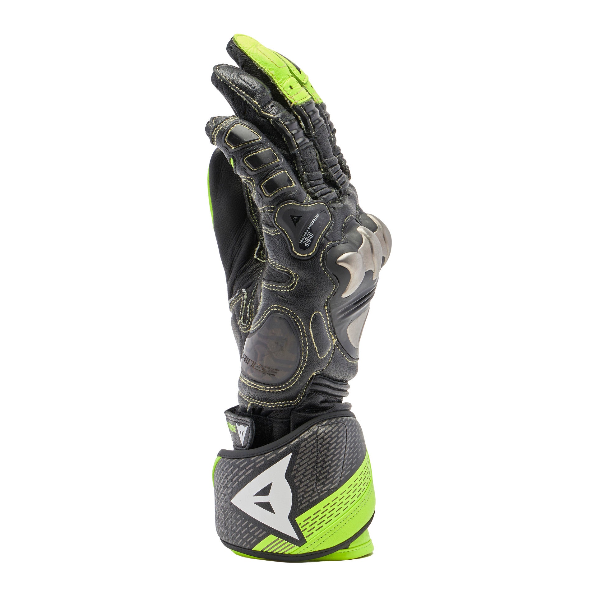 Dainese Full Metal 7 Racing Motorrad Lederhandschuhe | Herren | Neon Gelb/Schwarz
