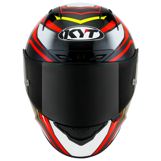 KYT NZ-Race Helm Carbon Stride Glossy Rot/Weiß Y6NZ0026