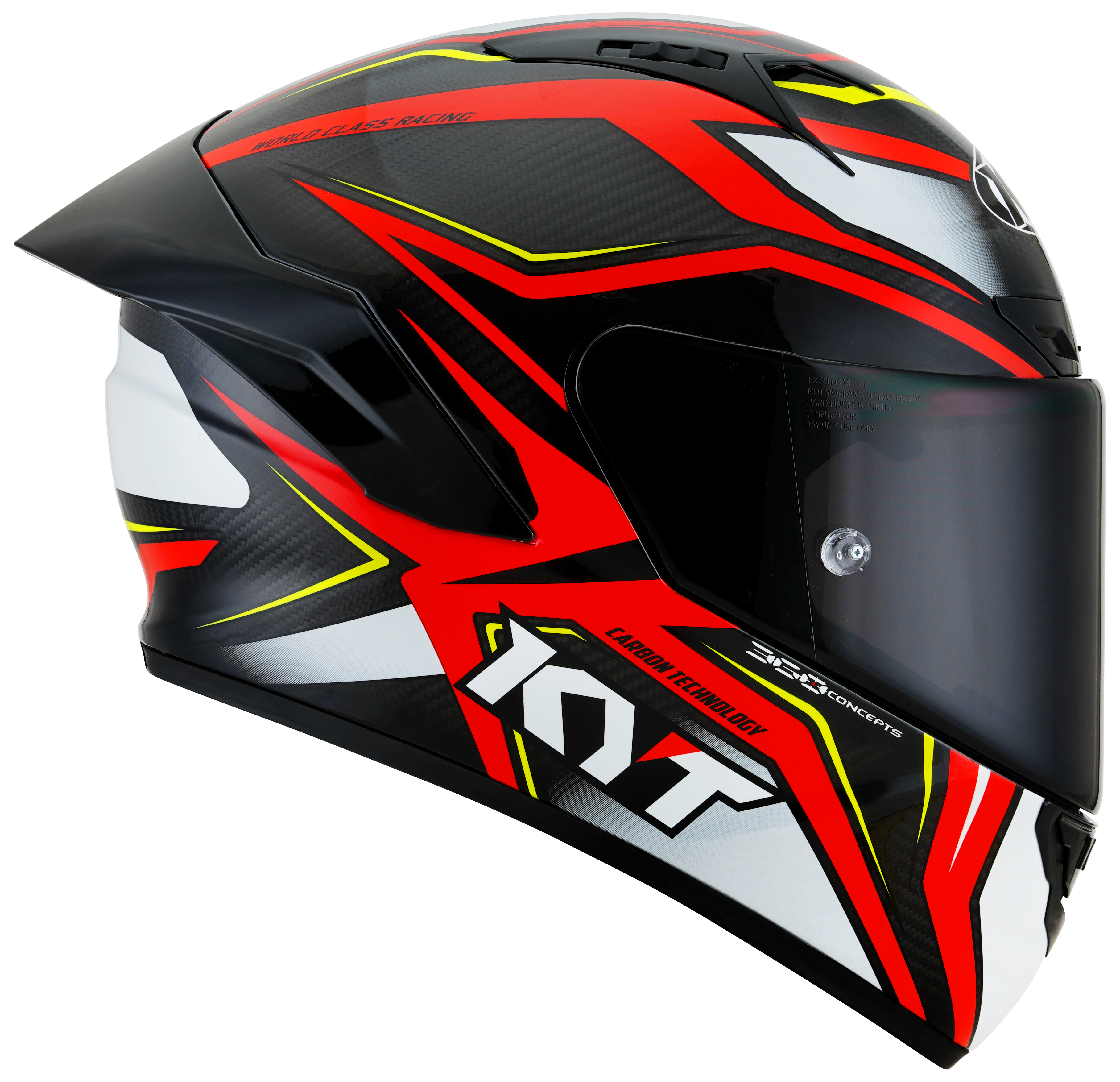 KYT NZ-Race Helm Carbon Stride Glossy Rot/Weiß Y6NZ0026