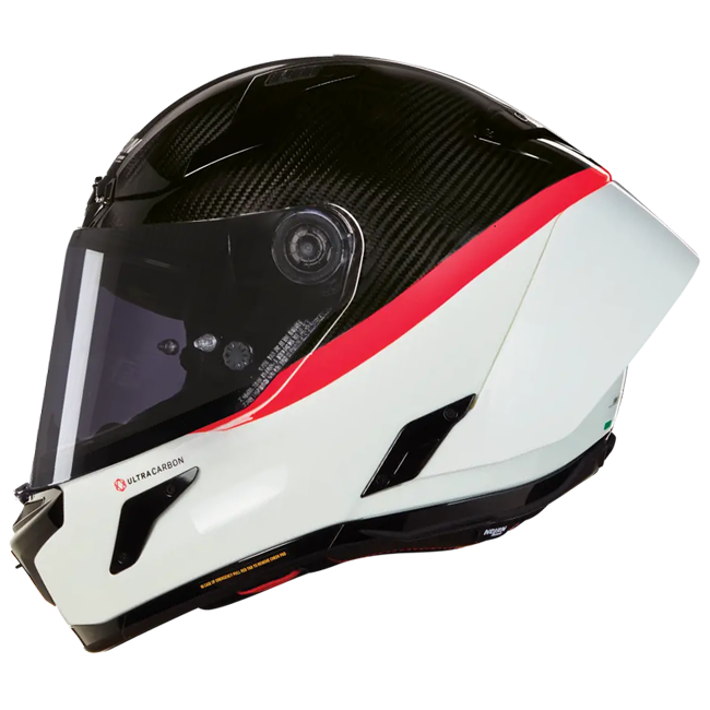 Nolan X-804 RS Helm Ultra Carbon Weiß/Rot D.O.C 346