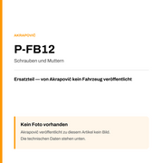 Akrapovic Schrauben und Muttern P-FB12 — Platzhalter, kein Herstellerfoto verfügbar
