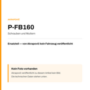 Akrapovic Schrauben und Muttern P-FB160 — Platzhalter, kein Herstellerfoto verfügbar