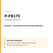 Akrapovic Schrauben und Muttern P-FB175 — Platzhalter, kein Herstellerfoto verfügbar