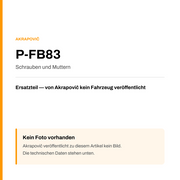 Akrapovic Schrauben und Muttern P-FB83 — Platzhalter, kein Herstellerfoto verfügbar