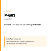 Akrapovic Auspuffteil P-G63 — Platzhalter, kein Herstellerfoto verfügbar