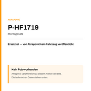 Akrapovic Montagesatz P-HF1719 — Platzhalter, kein Herstellerfoto verfügbar