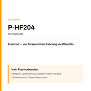Akrapovic Montagesatz P-HF204 — Platzhalter, kein Herstellerfoto verfügbar
