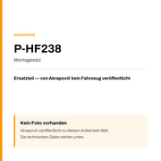 Akrapovic Montagesatz P-HF238 — Platzhalter, kein Herstellerfoto verfügbar