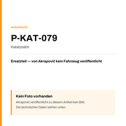 Akrapovic Katalysator P-KAT-079 — Platzhalter, kein Herstellerfoto verfügbar