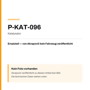 Akrapovic Katalysator P-KAT-096 — Platzhalter, kein Herstellerfoto verfügbar