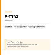 Akrapovic Auspuffteil P-TT43 — Platzhalter, kein Herstellerfoto verfügbar