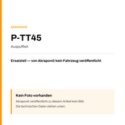 Akrapovic Auspuffteil P-TT45 — Platzhalter, kein Herstellerfoto verfügbar