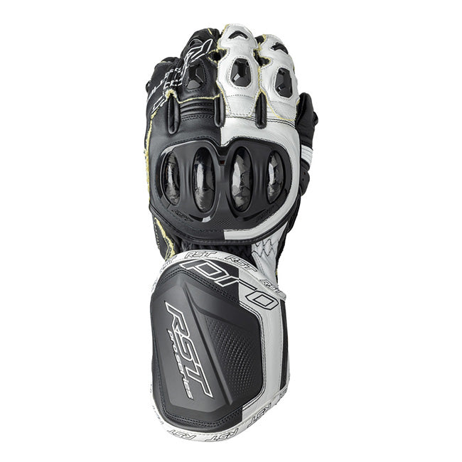 RST Pro Series GP D3O Motorrad Lederhandschuhe | Herren | Weiß/Schwarz | 103715