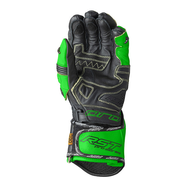 RST Pro Series GP D3O Motorrad Lederhandschuhe | Herren | Grün/Schwarz | 103715