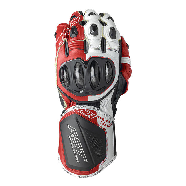 RST Pro Series GP D3O Motorrad Lederhandschuhe | Herren | Rot/Weiß | 103715
