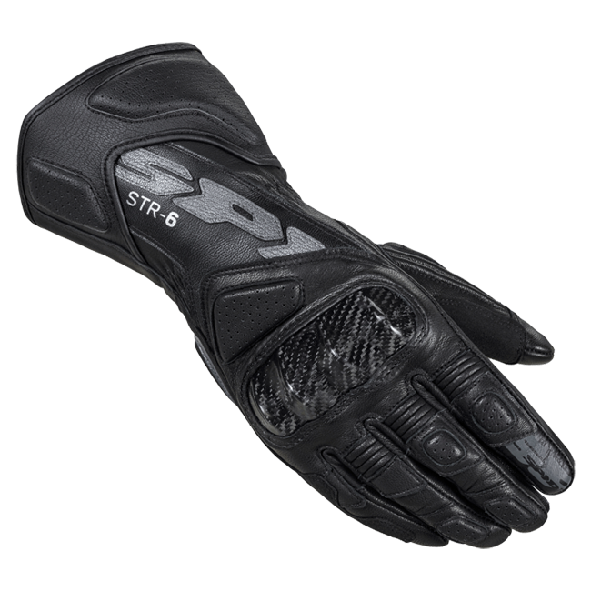 Spidi STR-6 Sport Motorrad Lederhandschuhe | Herren | Schwarz | A221026