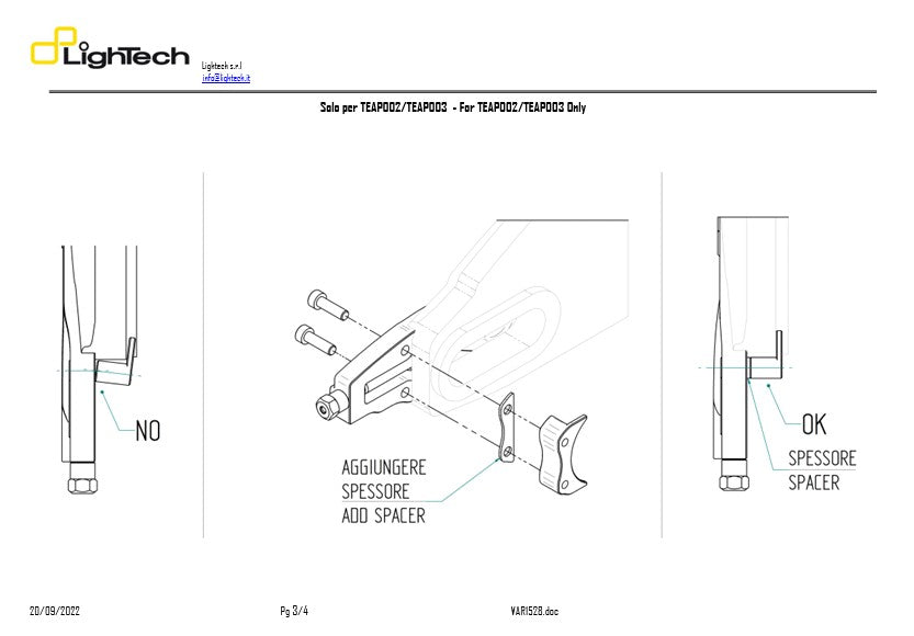 Kettenspanner LighTech BMW S1000RR K67 (19-26) TEBM003