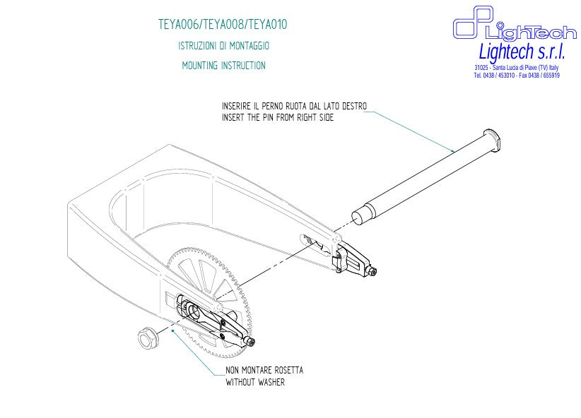Kettenspanner LighTech Yamaha R6 RJ27 (17-25) TEYA006