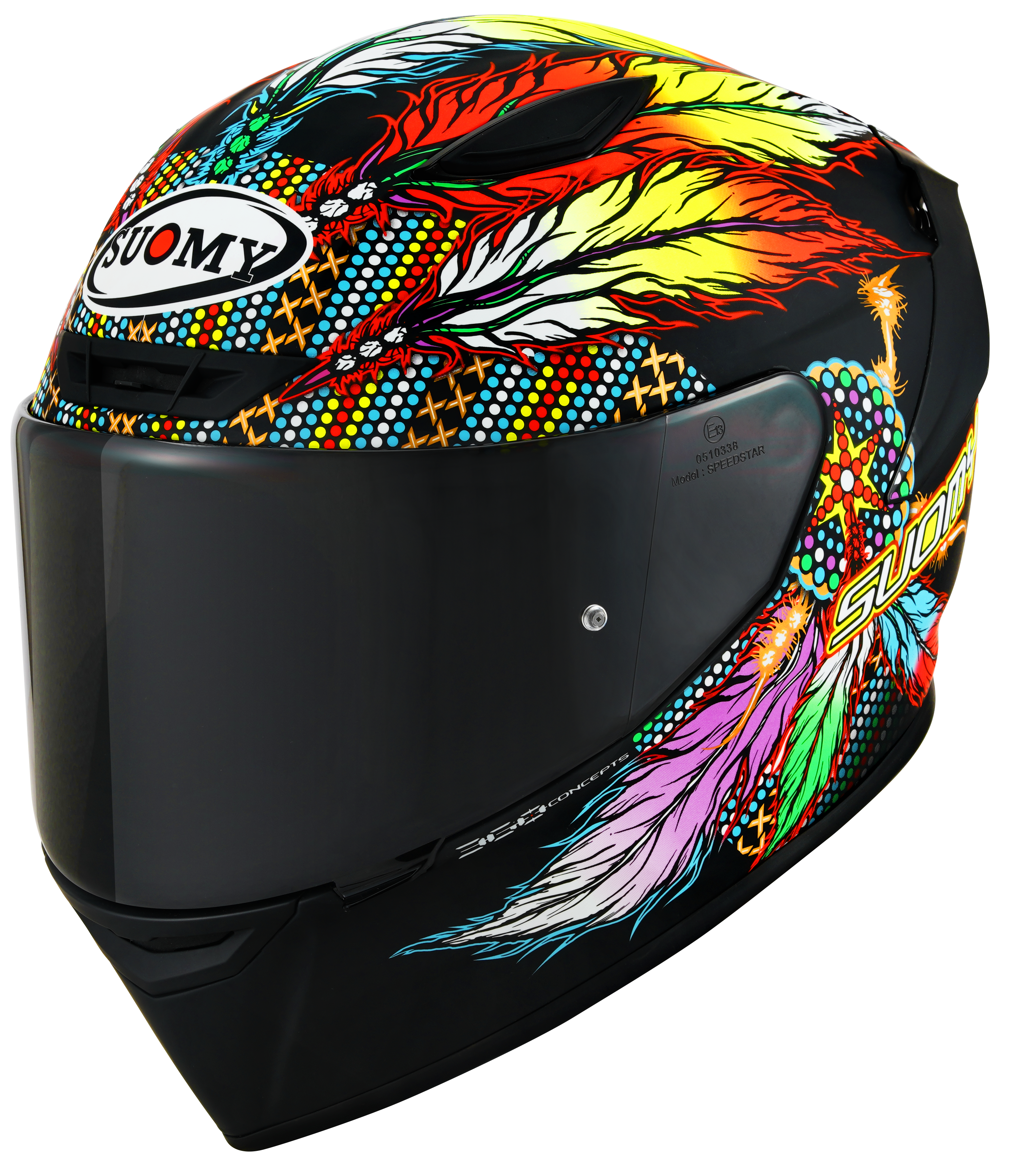 Suomy Track-1 Helm Chieftain Matt Black K6T10014