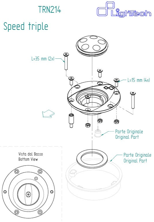 Tankdeckel Schraubverschluss LighTech Triumph Street Triple 765 S / R / RS (17-25) TRN214
