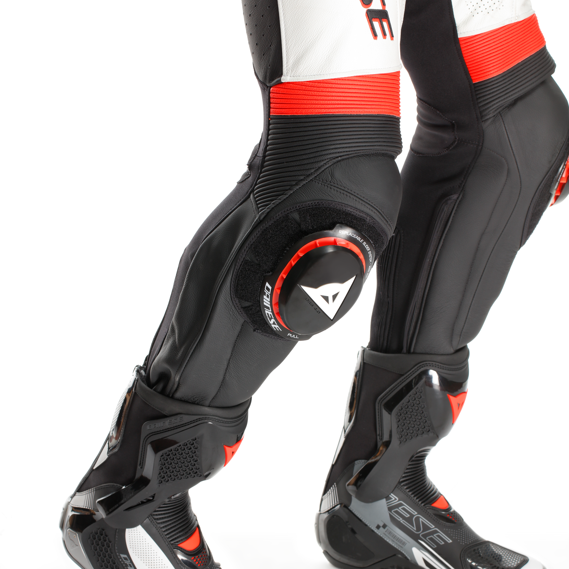 Dainese Laguna Seca 6 Einteiler Lederkombi – Perforierter Rennanzug | Herren | Weiß/Rot