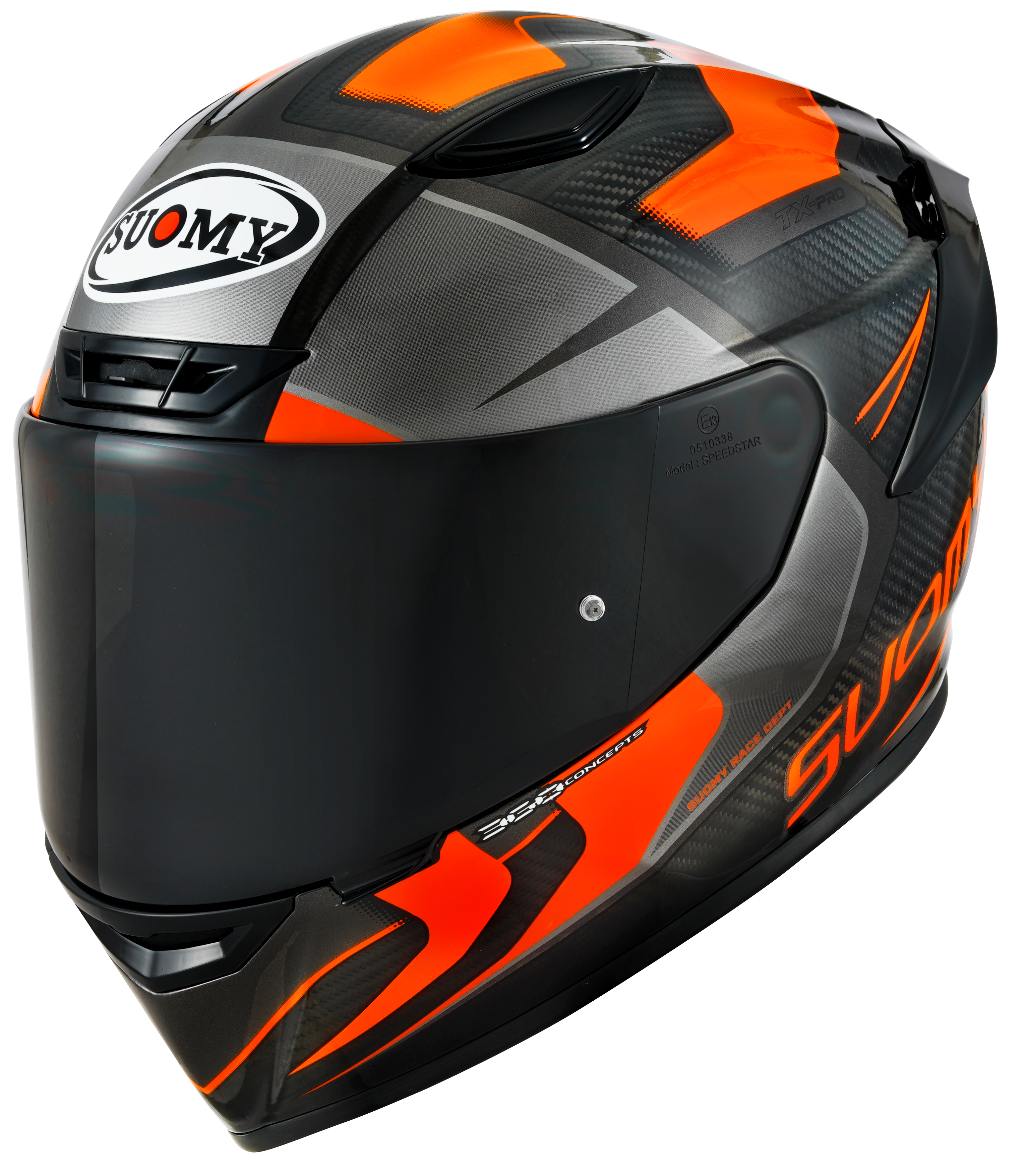 Suomy TX-Pro Helm Carbon Advance Orange Fluo K6TX0004