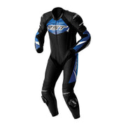 RST Tractech EVO D3O Einteiler Lederkombi – Perforierter Rennanzug | Herren | Schwarz/Blau | 103634