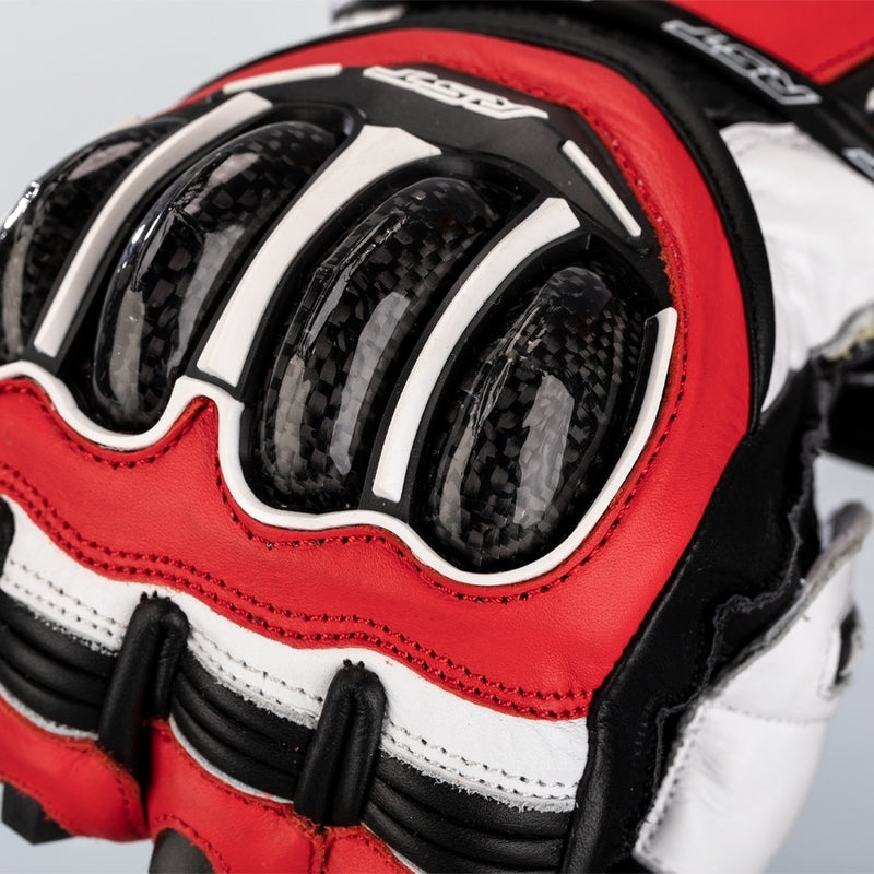 RST Tractech Evo 4 Motorrad Lederhandschuhe | Herren | Rot/Weiß/Schwarz | 102666