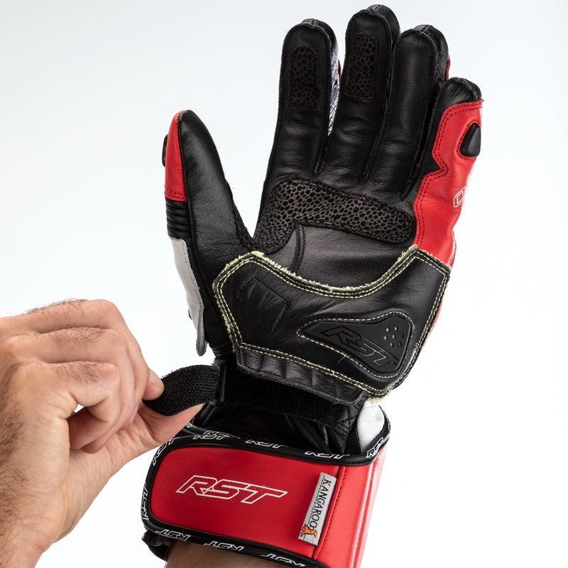 RST Tractech Evo 4 Motorrad Lederhandschuhe | Herren | Rot/Weiß/Schwarz | 102666