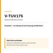 Akrapovic Geräuschdämpfer-Einsatz V-TUV175 — Platzhalter, kein Herstellerfoto verfügbar