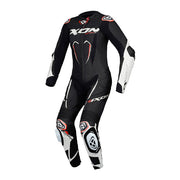 IXON Vortex 3 Lady Einteiler Lederkombi – Perforierter Rennanzug | Frauen | Weiß/Schwarz