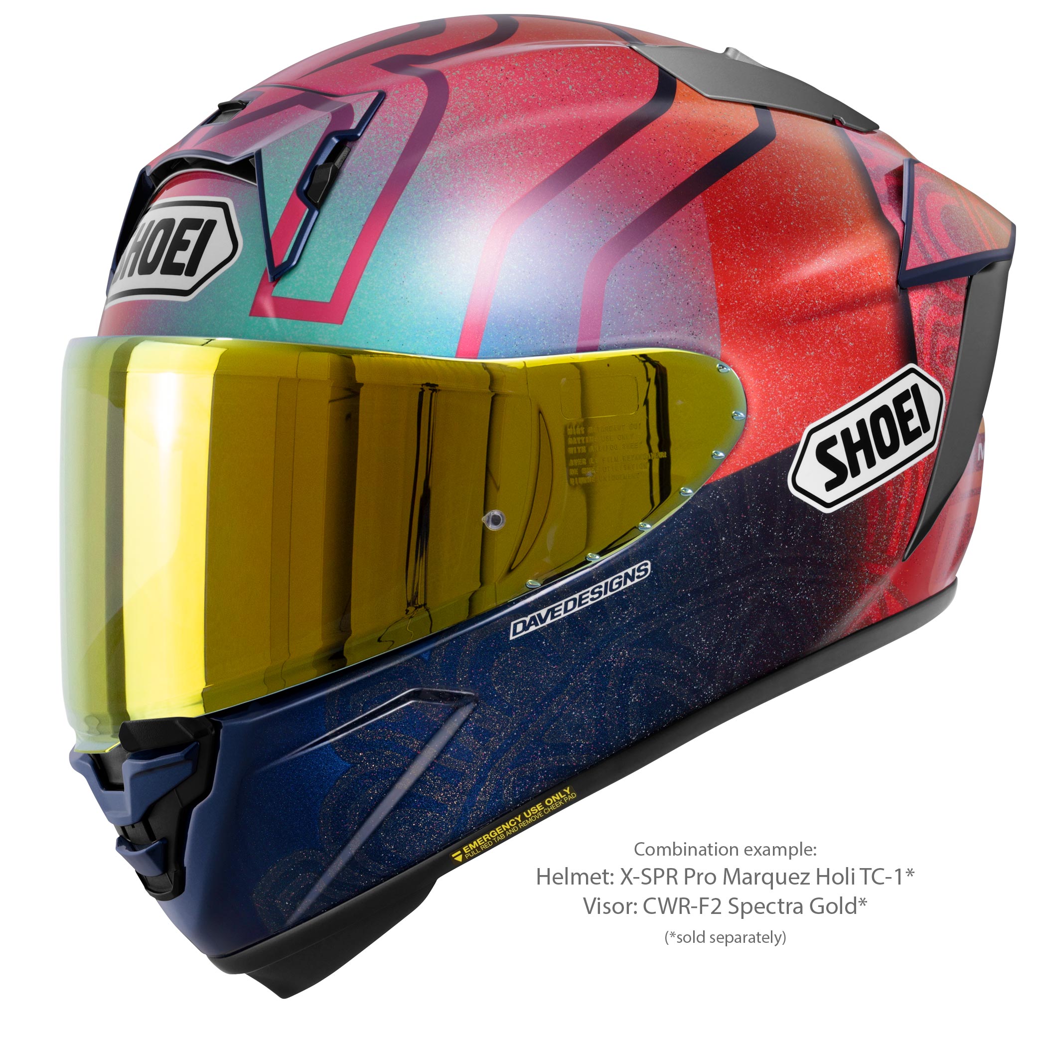 Shoei Visier X-SPR PRO (CWR-F2PN) Gold Verspiegelt