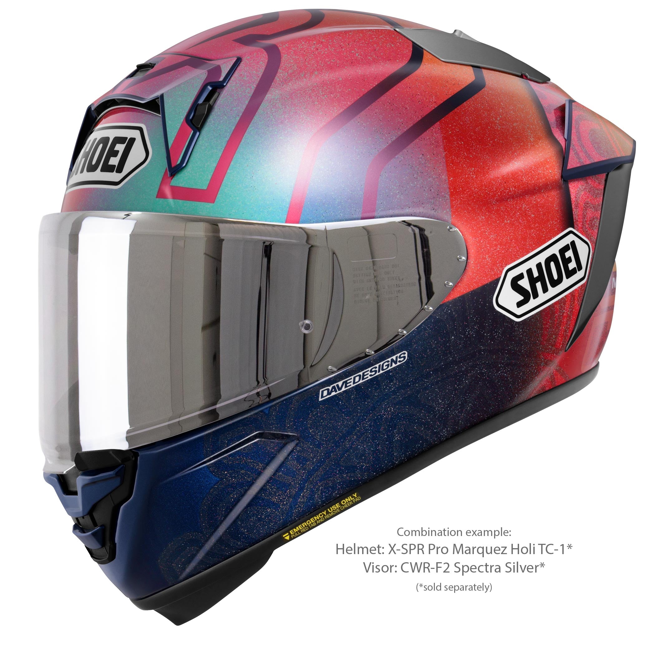 Shoei Visier X-SPR PRO (CWR-F2PN) Silber Verspiegelt