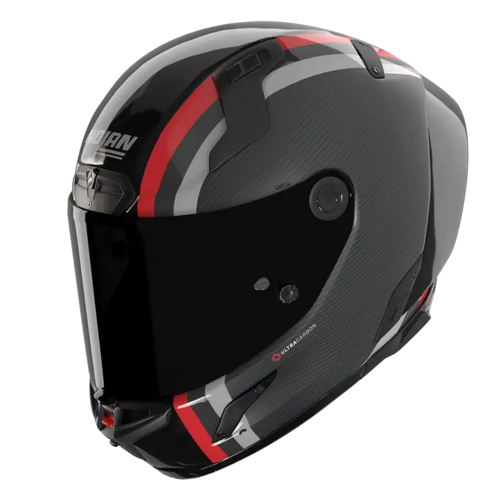 Nolan X-804 RS Helm Ultra Carbon Gemini Schwarz/Rot/Anthrazit 364