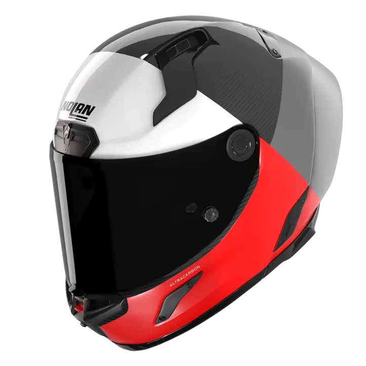 Nolan X-804 RS Helm Ultra Carbon Blocco Rot/Weiß 369
