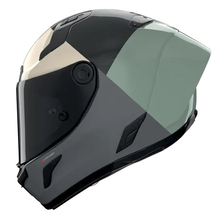 Nolan X-804 RS Helm Ultra Carbon Blocco Grüngrau/Anthrazit/Elfenbein 370